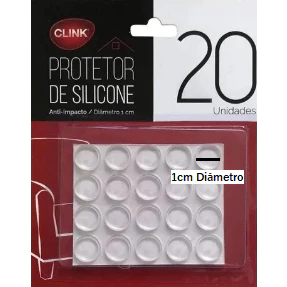 KIT C/12 /20  Protetor Adesivo Silicone Porta Bate