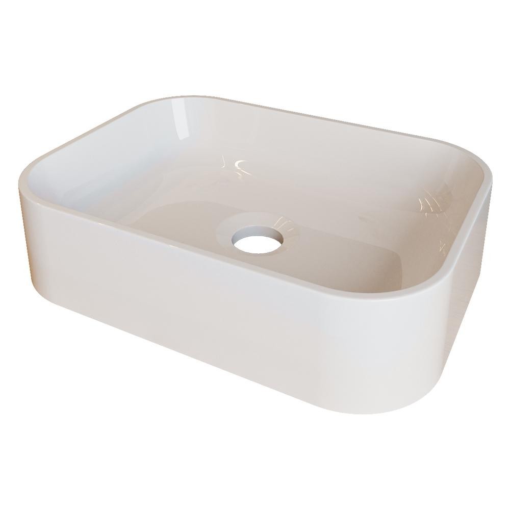 Cuba Pia para Banheiro Retangular Oxford Branco Br
