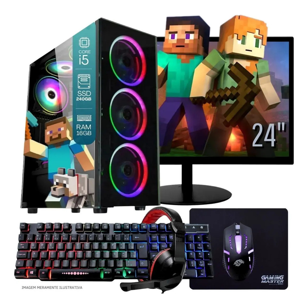 Computador Pc Gamer Completo Intel Core I5 Ssd 120