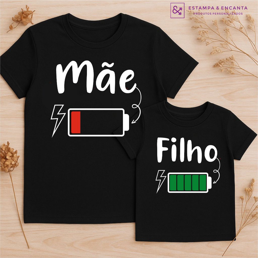 Kit Camisa Mãe e Filho Bateria – Camisetas 