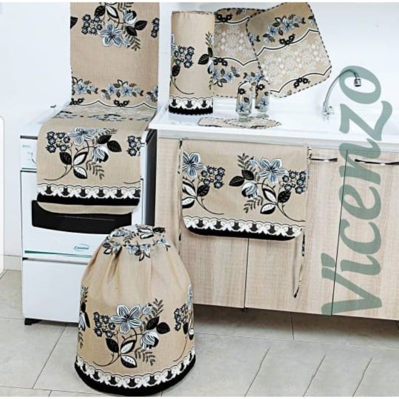 Jogo De Cozinha Kit Com 10 peças Estampadas ̵