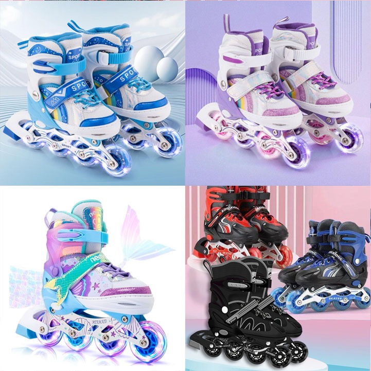 Patins Inline Infantil Meninas Roller Reto Ajustá