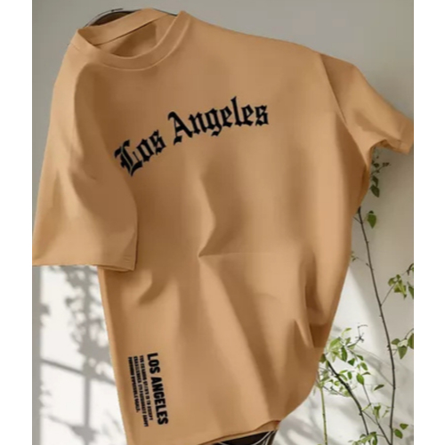 Camiseta Masculina Casual de Algodão com Estampa 