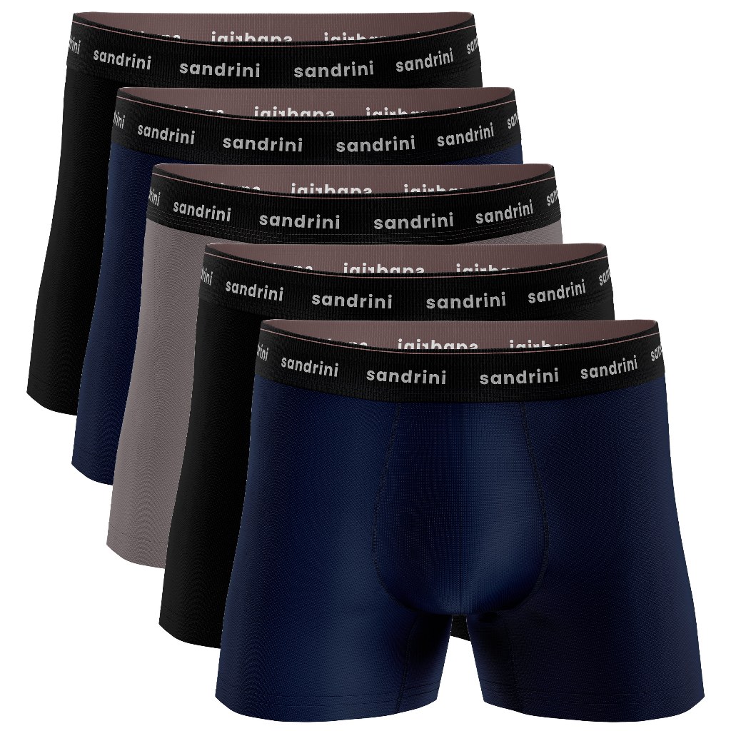 Kit 5 Cuecas Boxer Sandrini Algodão Adulto Mascul