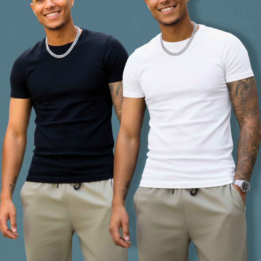 Kit c/2 Camiseta Canelada Masculina  – Blusa