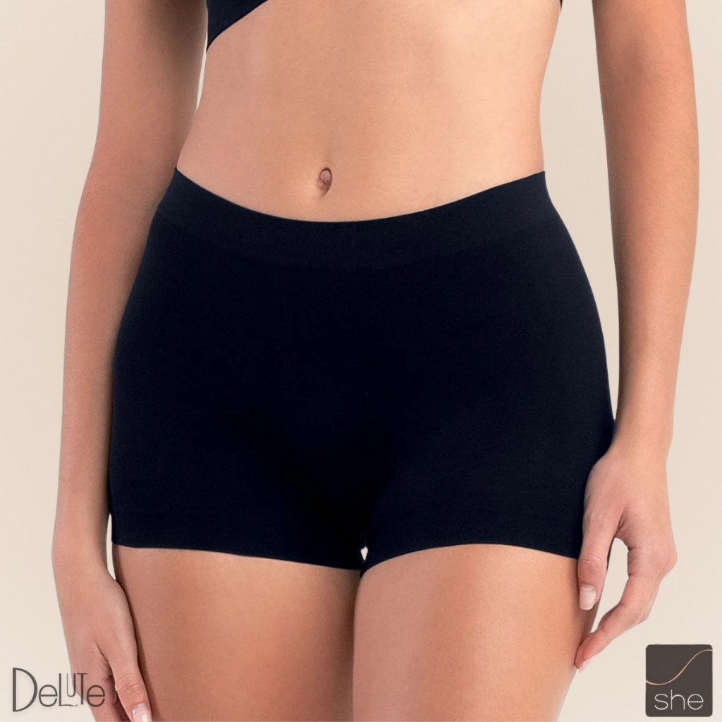 Calcinha Basica SHE Boxer Box Anatomica Sem Costur