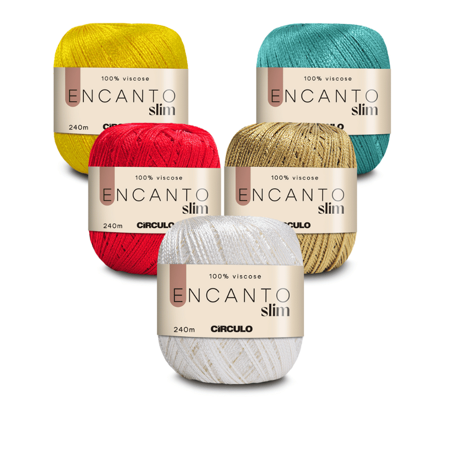 Kit 4, 6 ou 8 un Fio Encanto Slim Viscose Crochê