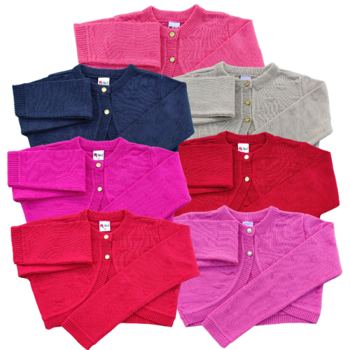 Casaquinho Bolero Infantil Menina Tricô Lã Inver