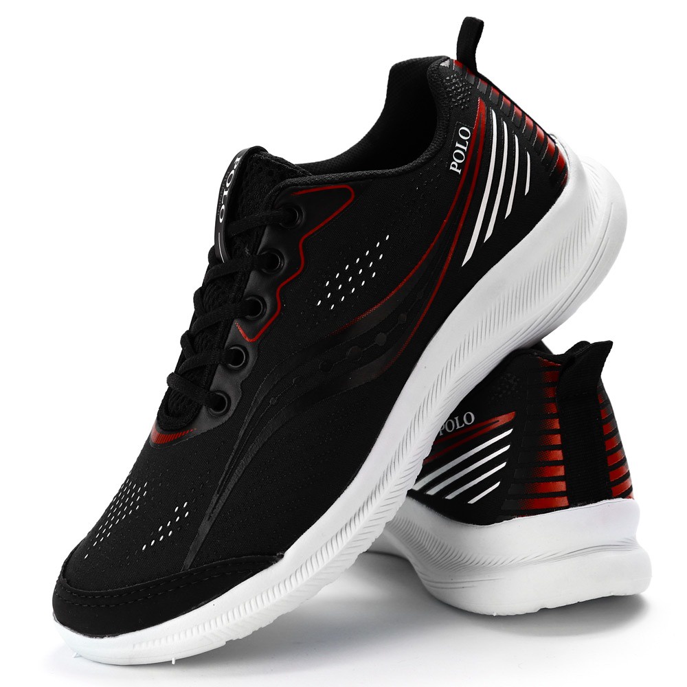 Tenis Masculino Corrida Preto Academia Escolar Imp