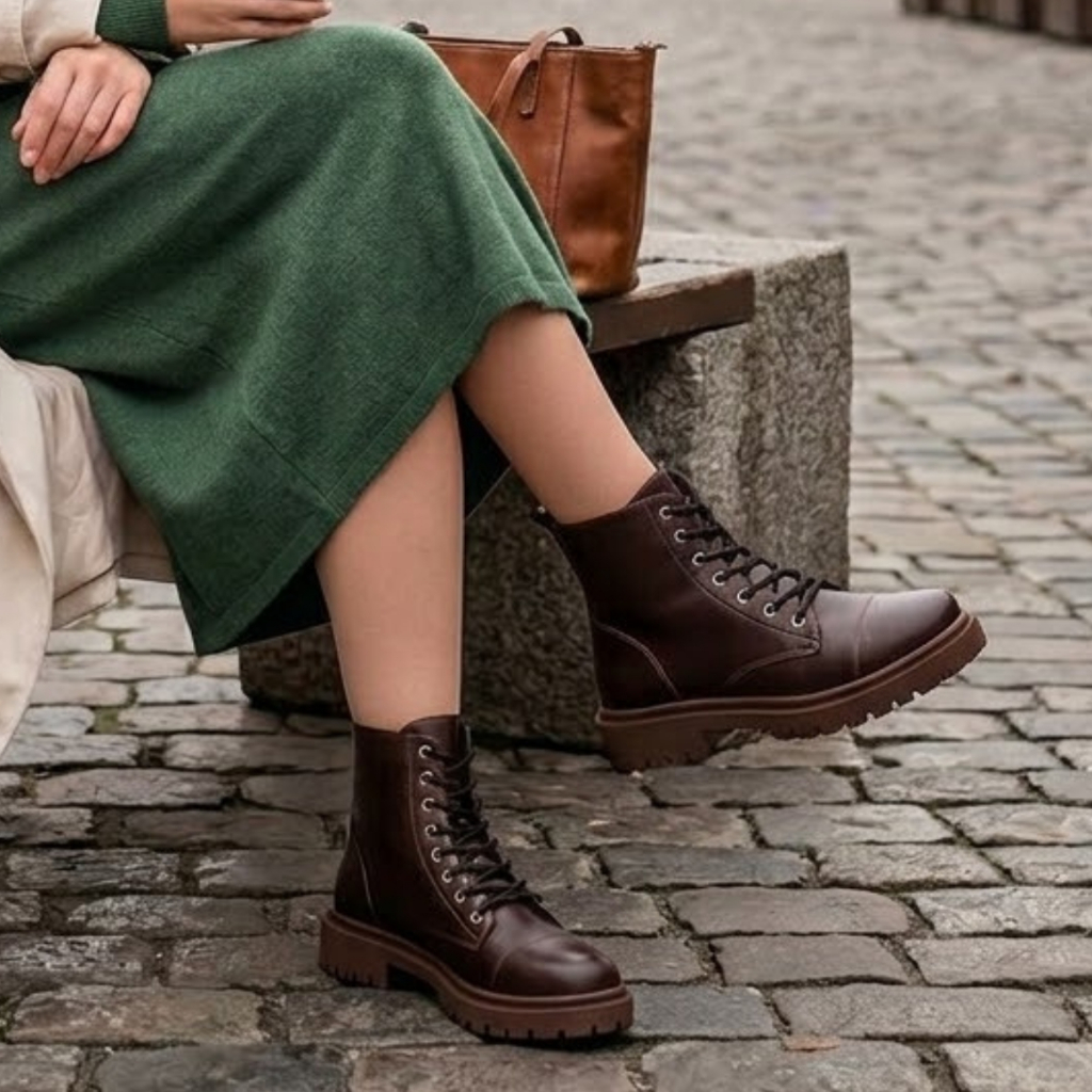 Coturno Militar Feminino Tratorado Plataforma Bota