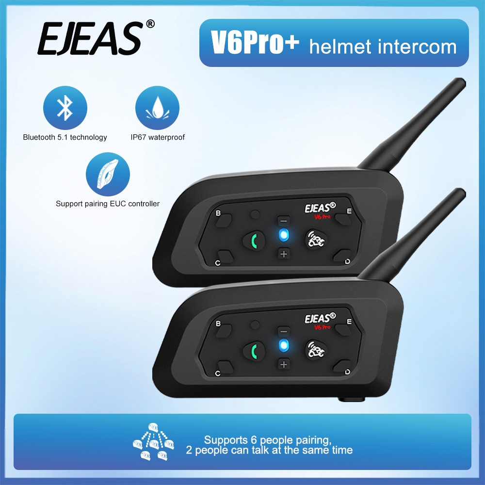 1/2Pcs Tipo C EJEAS V6 Pro Motocicleta Capacete In