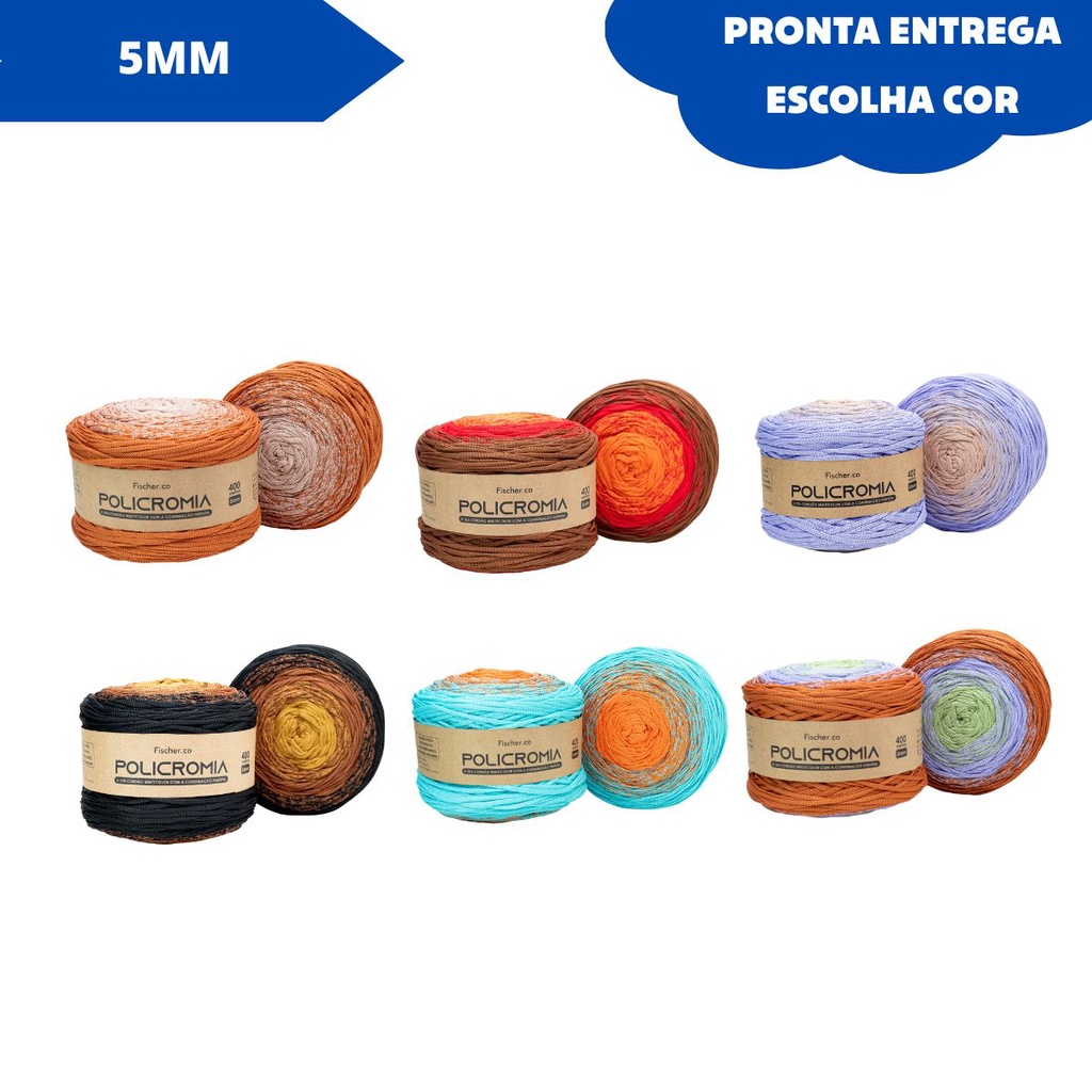 Cordão Policromia Multicolor Nautico 5mm 400 metr