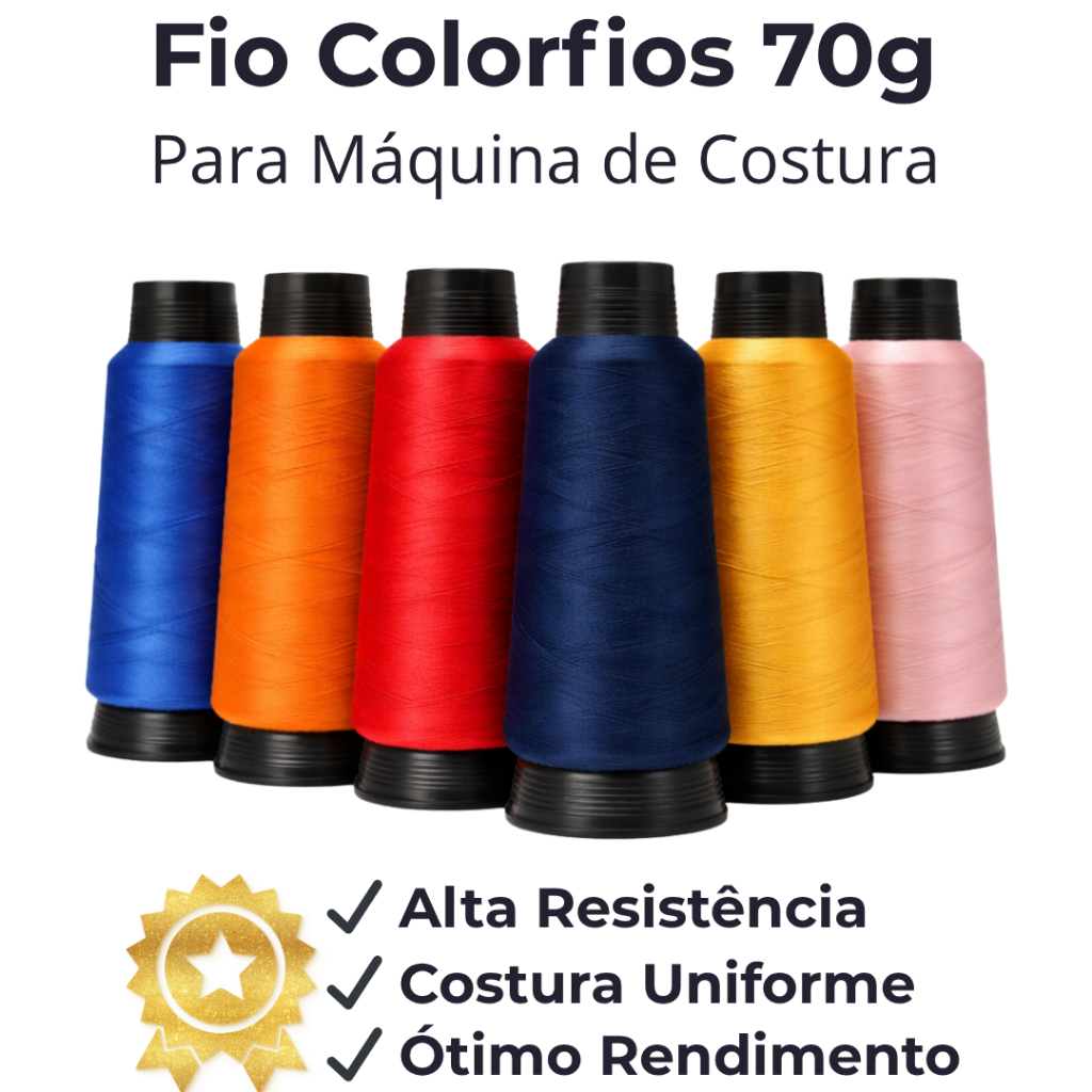 Fio de Costura Colorfios 70g Wlamar Linha para M