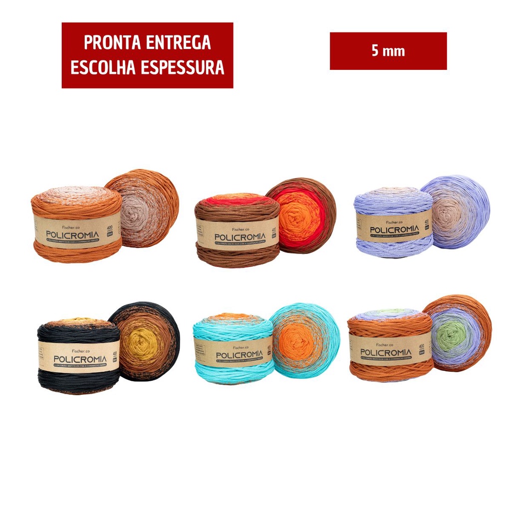 Cordão Nautico Policromia Multicolor 5mm Fischer