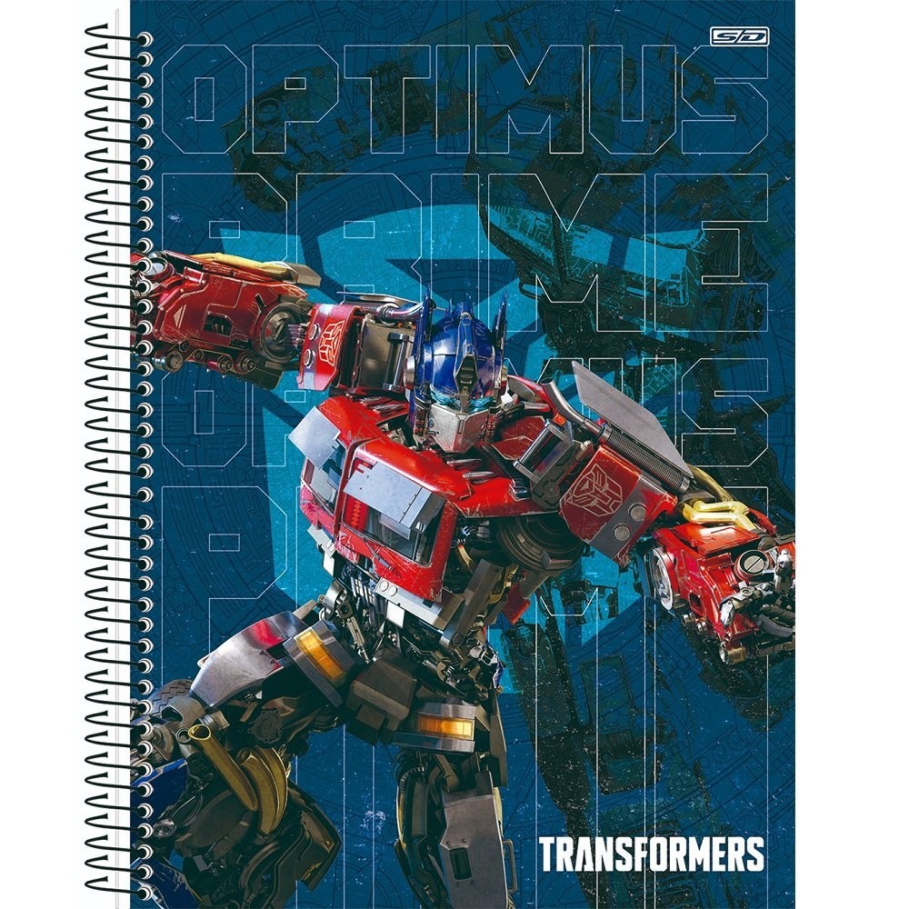 Caderno Espiral Universitário Transformers 1 Mat�