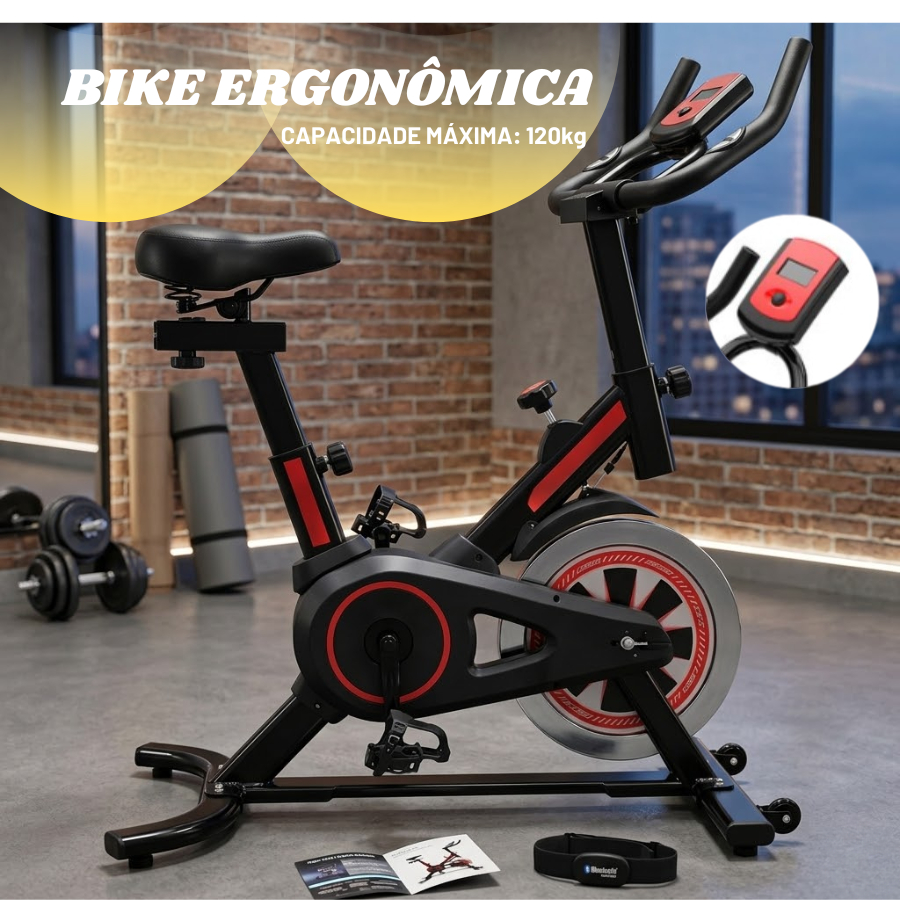 Bicicleta Spinning Ergométrica Assento e Guidão 