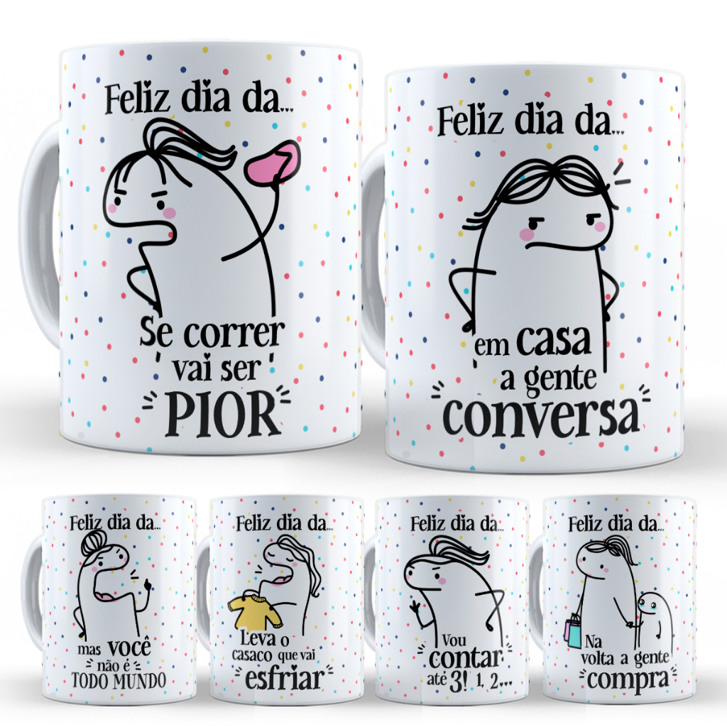 Caneca Dia das Mães Mae Personalizada Flork Même