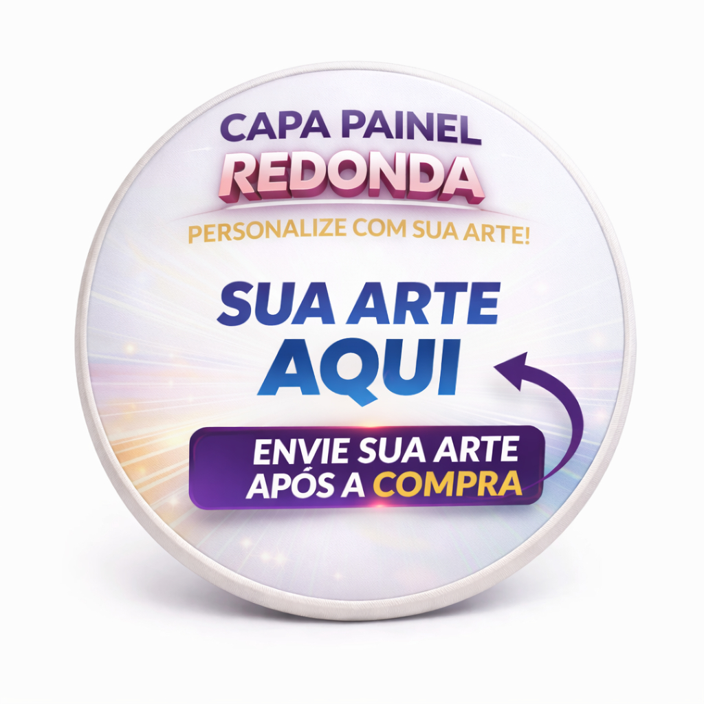 Capa Painel Redondo Tecido c/ Elástico Foto Canto