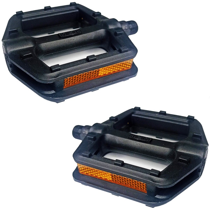 PEDAL PLATAFORMA BIREFLETIVO EM NYLON ROSCA 9/16 P