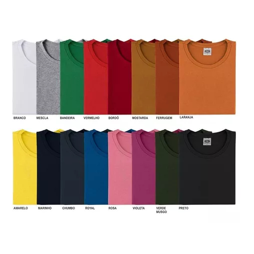Camisa Masculina Básica 100% Algodão Camiseta Li
