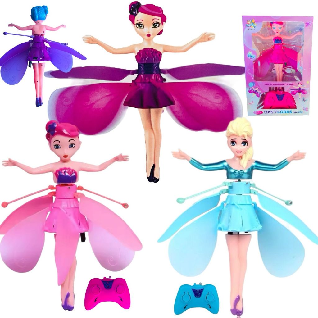 Boneca Fada Que Voa De Controle Remoto Brinquedo R