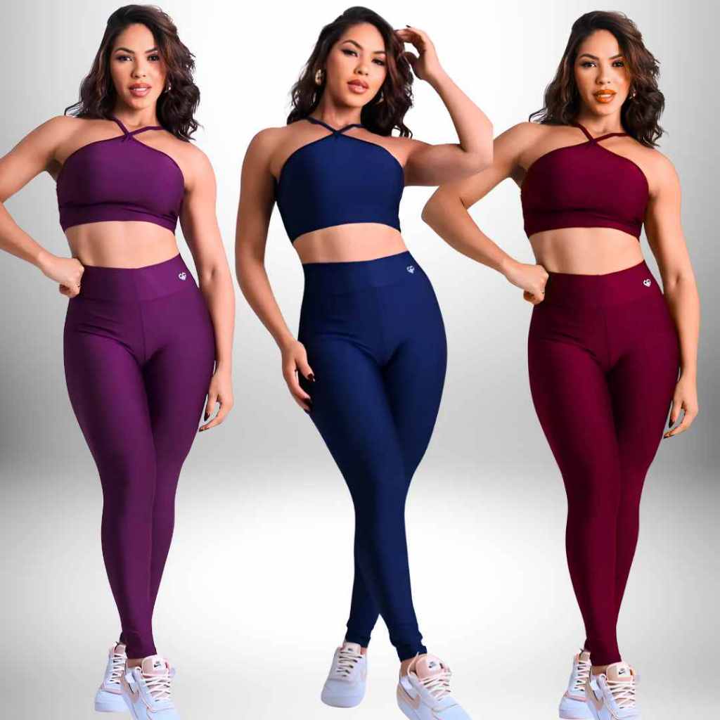 Conjunto Academia Feminino Calça + Top Roupa de A