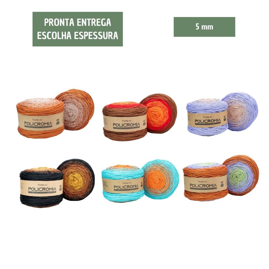 Cordão Nautico Multicolor Policromia 5mm Fischer