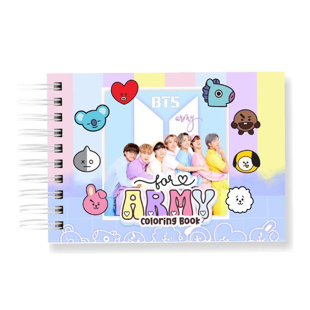 Livro de Colorir BTS 50 Folhas 180G Caderno de Des