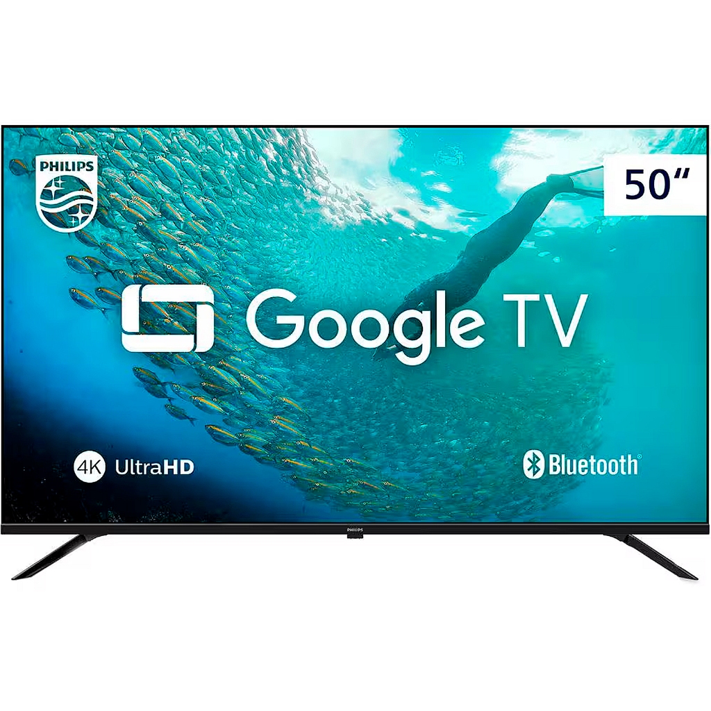 Smart TV Philips 50 4K HDR Google TV Comando de Vo