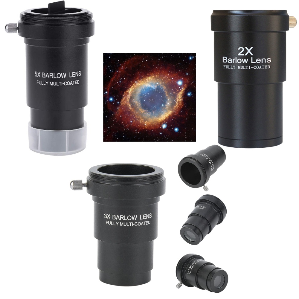 Barlow Lente 5X 3X 2X 50,8mm Para Telescópio Newt