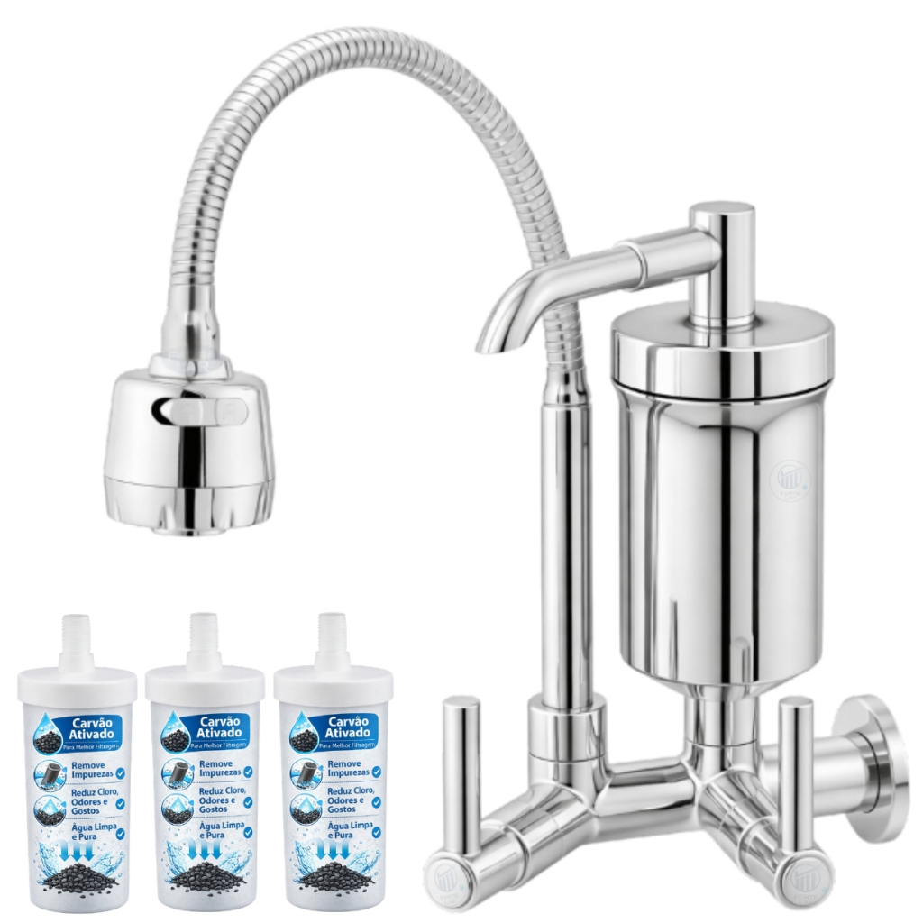 Torneira com Filtro de Cozinha Gourmet Purificador