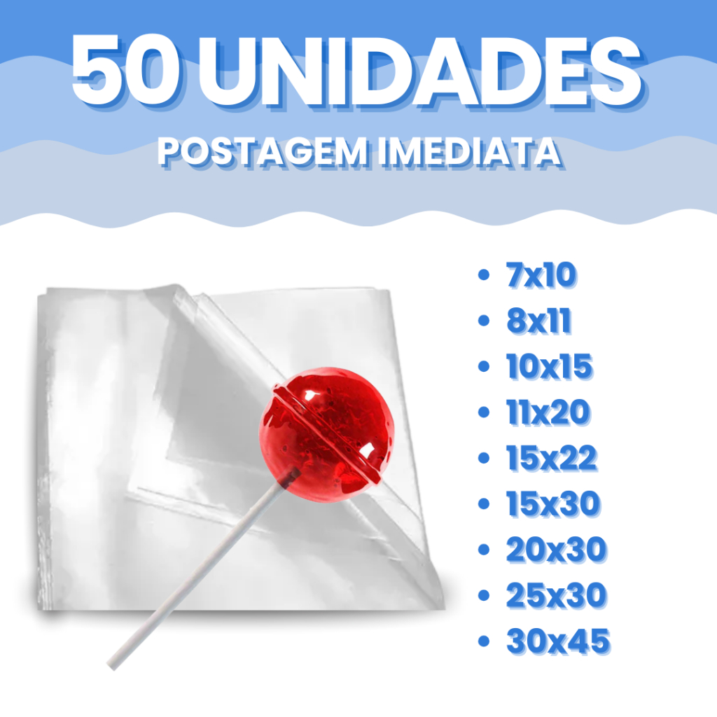 Saco Plástico PP Transparente Incolor Brilhante E