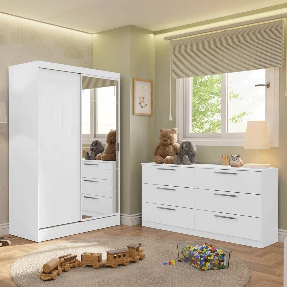 Quarto Infantil Completo Guarda Roupa 2 Portas 2 G