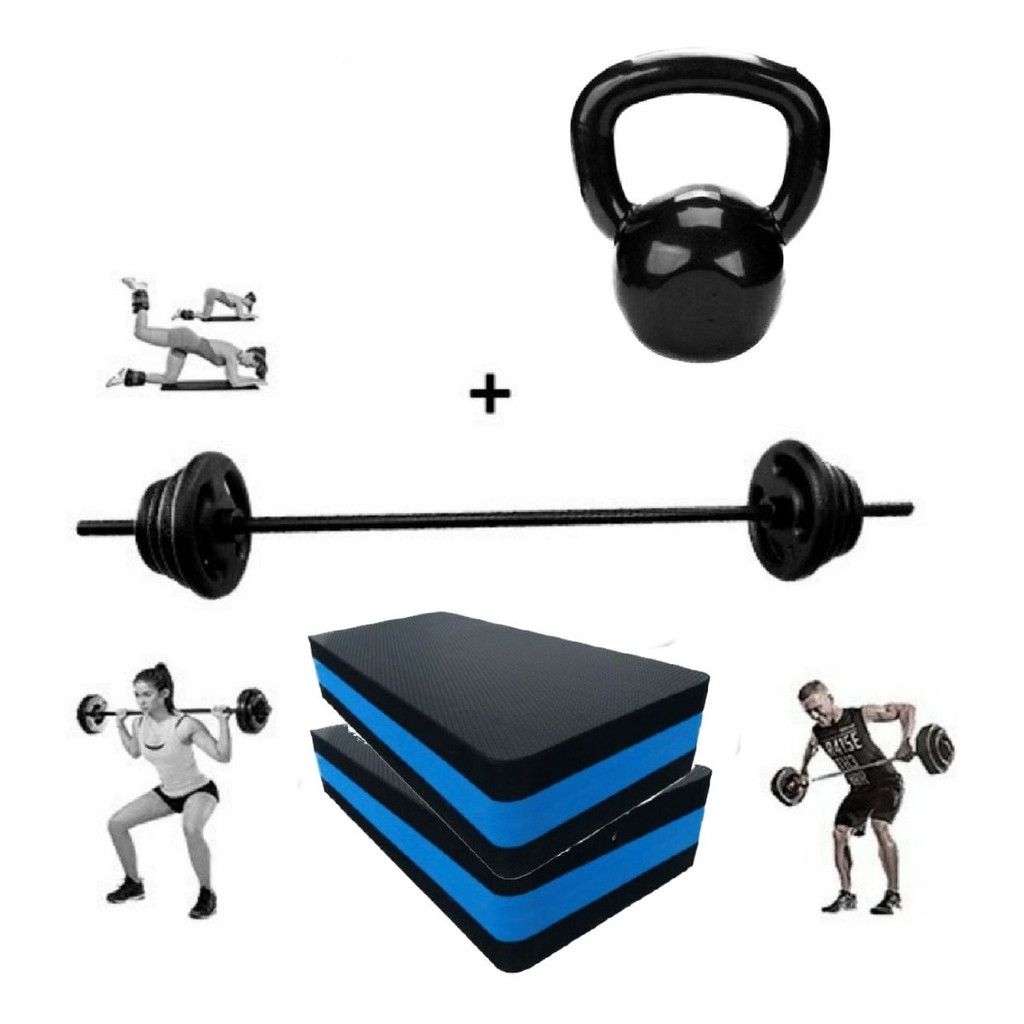 Kit Treino Pump – Barra + 10 Kg Anilha + 2 S