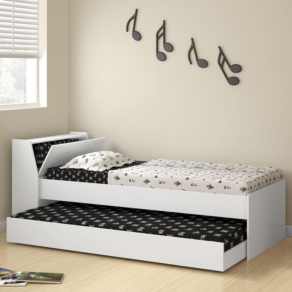 Cama Solteiro Bicama Ditália BB-28 Branco