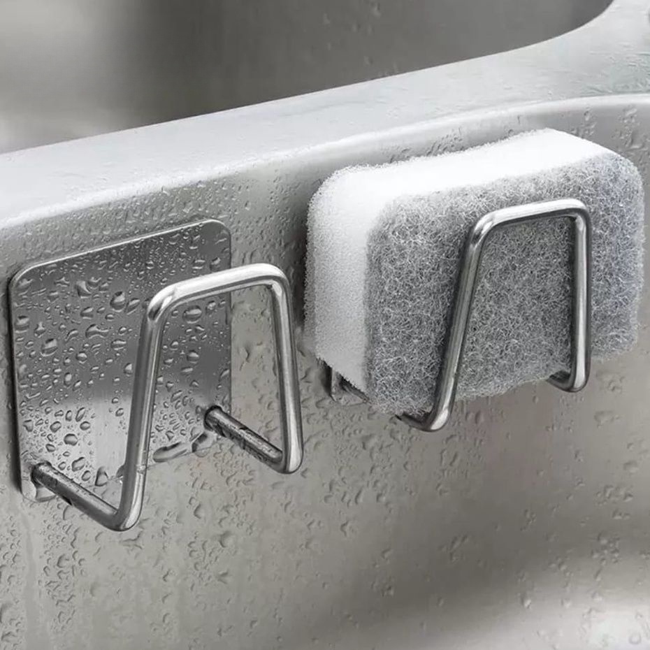 Kit 2 Aço inoxidável Suporte Porta Esponja para 