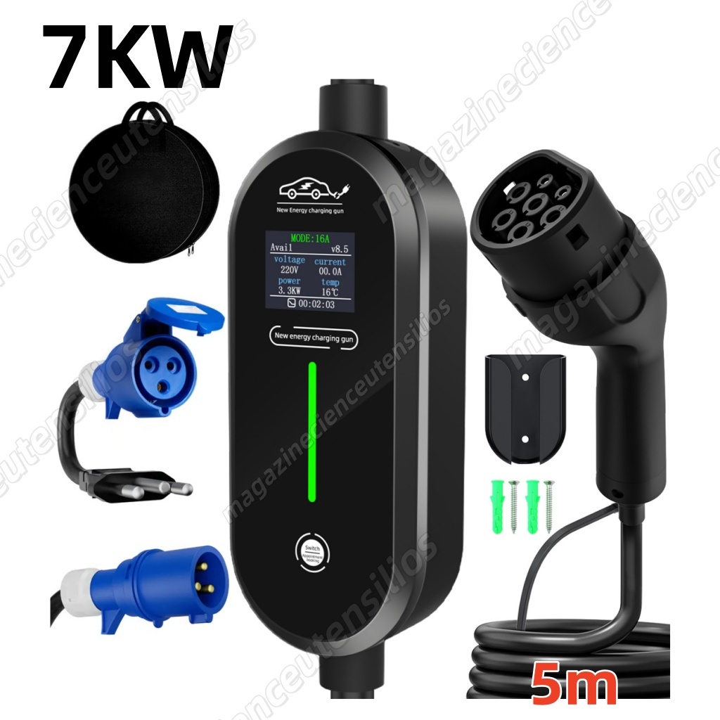 Carregador Para Carro Elétrico Portátil 7kw 32a 