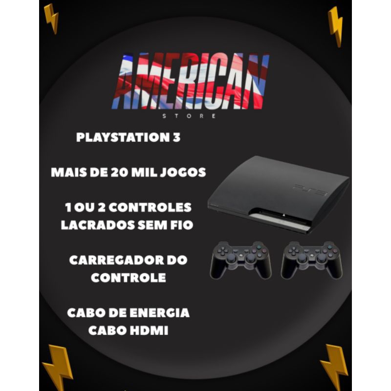 PLAYSTATION 3 250GB E MAIS DE 20MIL JOGOS