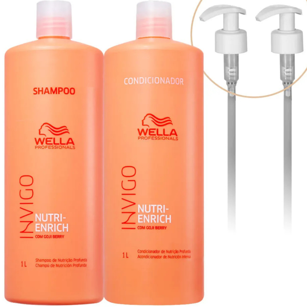 Kit Wella – Shampoo 1L e Condicionador 1L En