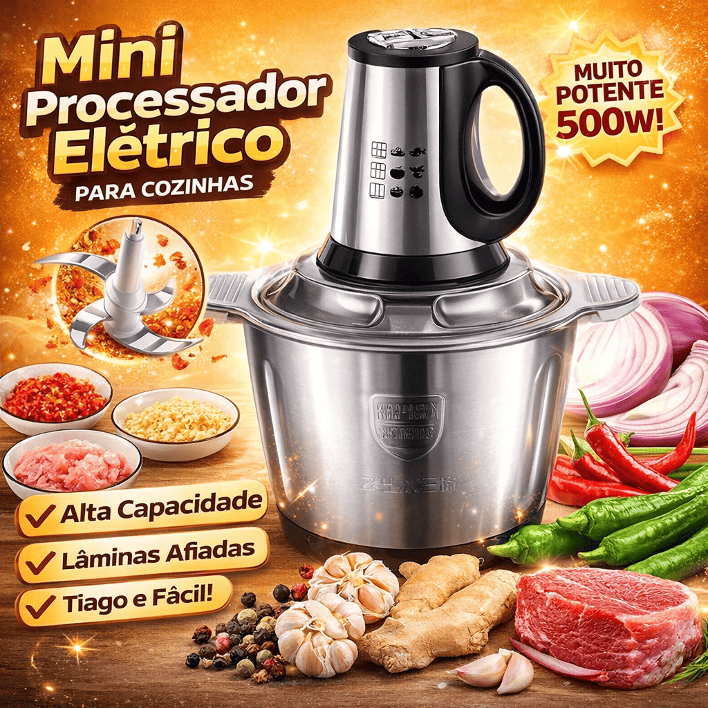 Triturador De Alimentos Alça 110v/220v Carne e Le