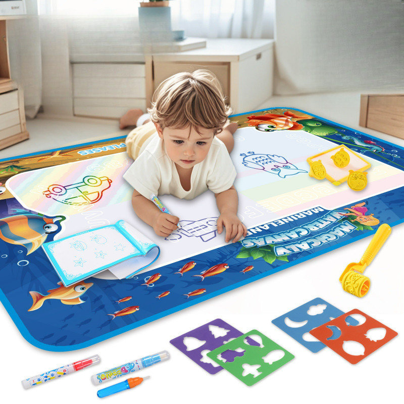 Tapete Mágico Água 100x150cm + 3 Canetas 8 Carim