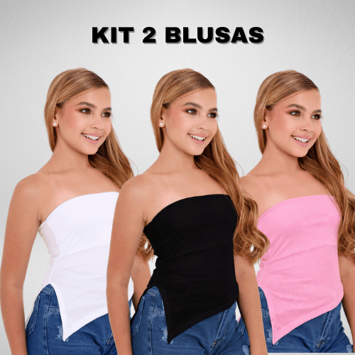 Kit 2 Cropped Samara Menina Infantil Canelado Toma