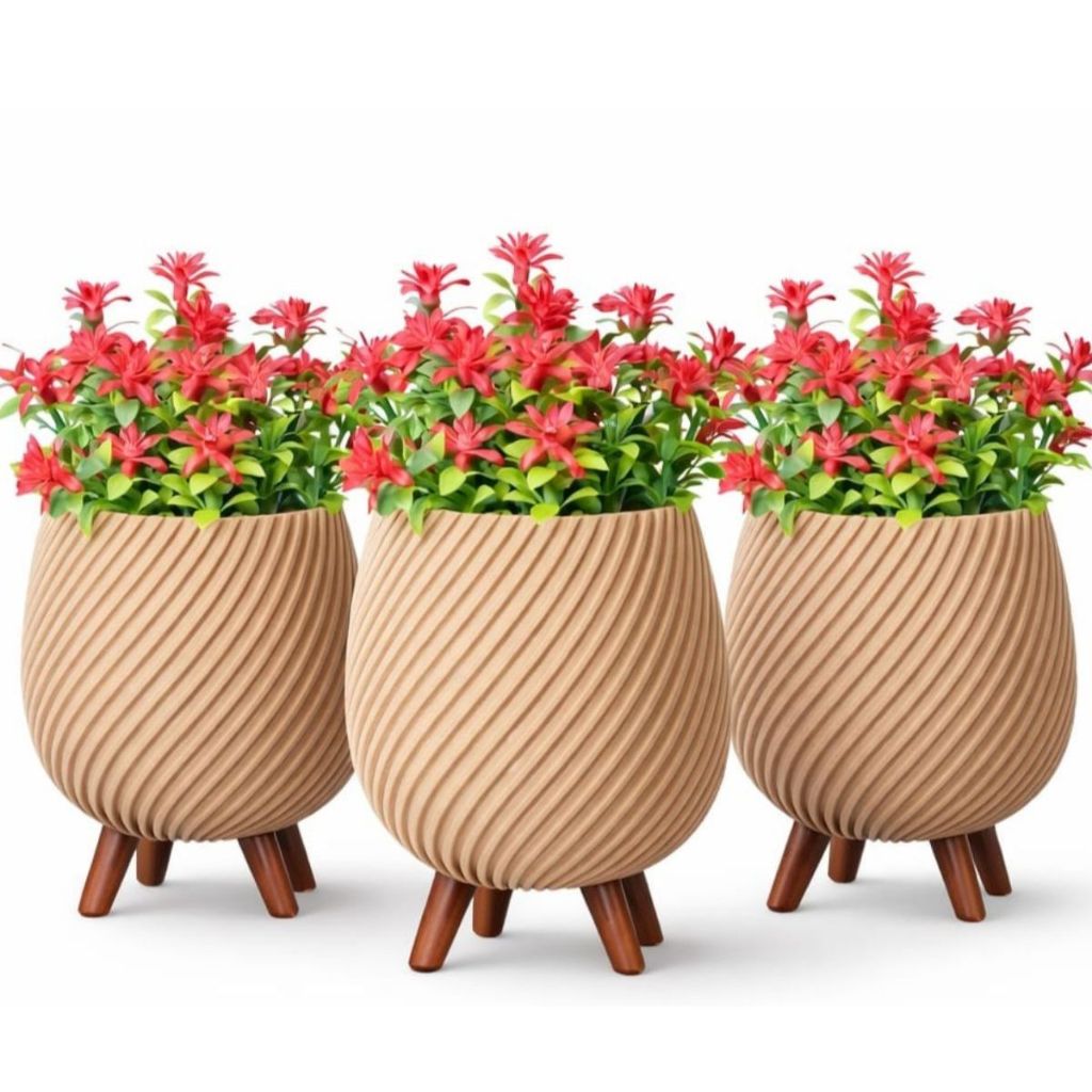 Kit 3 Vaso Decorativo Espiral Cachepô Minimalista