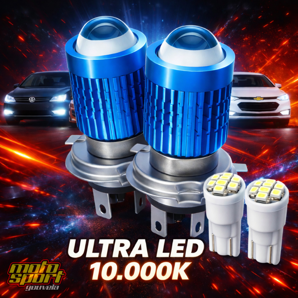 Par De Lâmpadas Farol Xenon Projetor Led H4 Stall