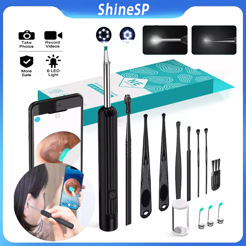 Otoscopio Wifi, Endoscópio Ouvido, Orelha, limpez