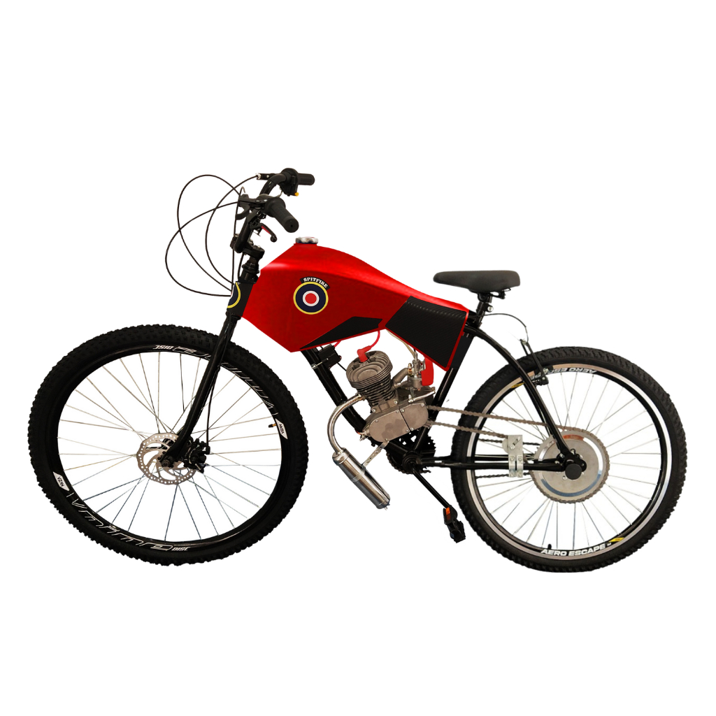 Bicicleta bike Motorizada 80cc Coroa Carenada Rock