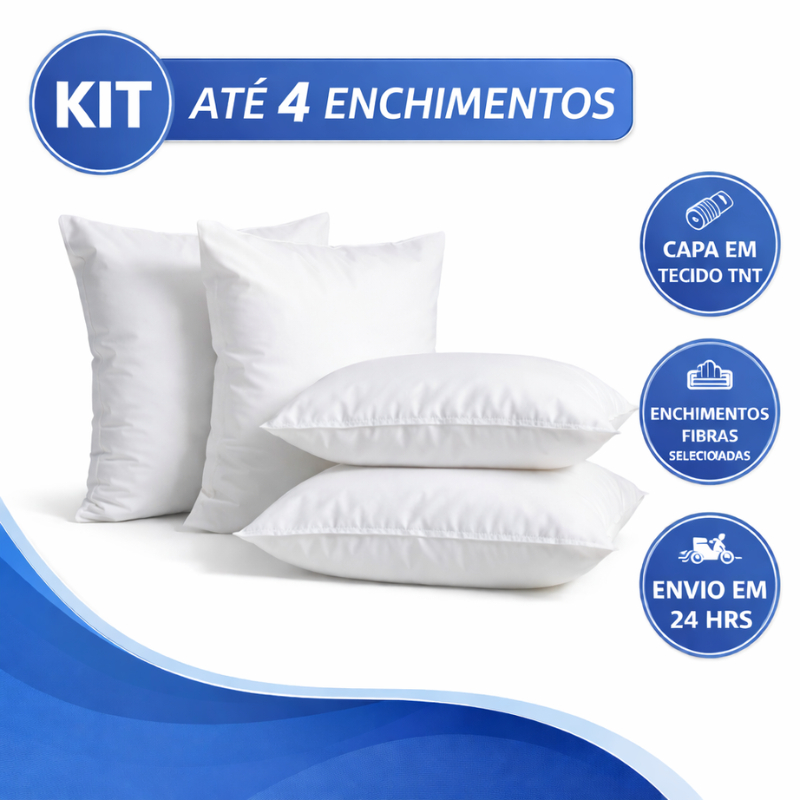 ENVIO FULL – 4 Refis de Almofada 45x45cm Enc