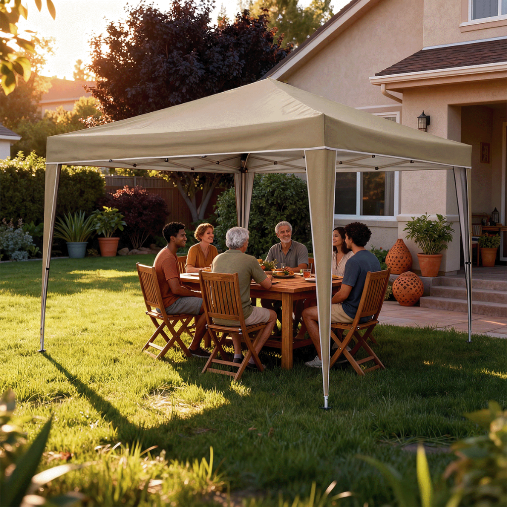 Tenda Gazebo 3×3 Barraca Praia 50 Uv Sanfonad