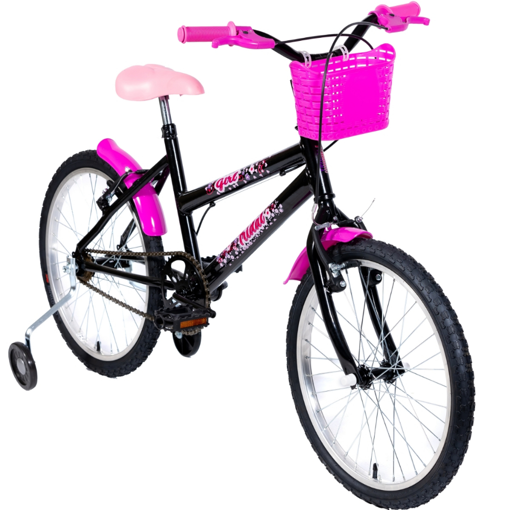 Bicicleta Aro 20 Infantil MTB Girl Com Roda Latera