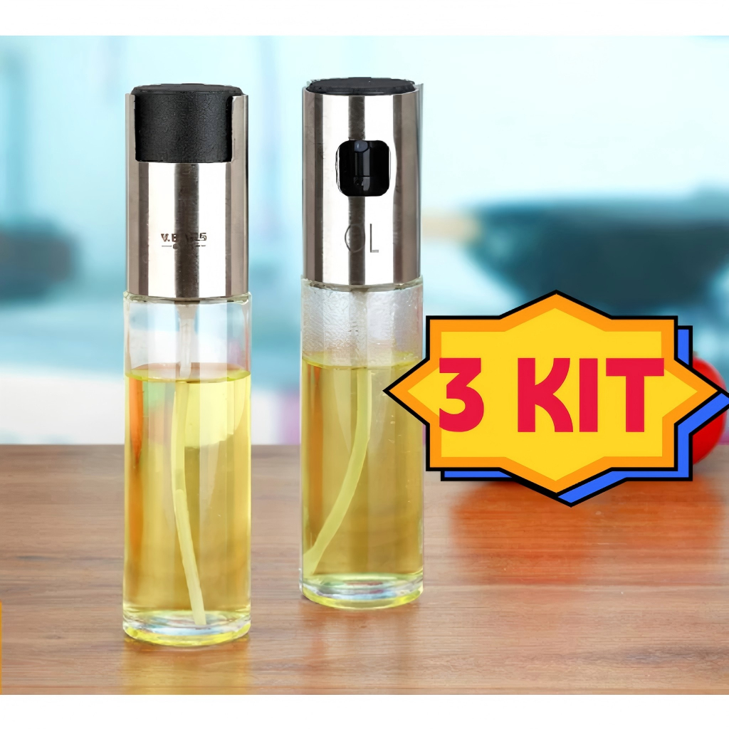3 Spray Pulverizador Vidro Borrifador Azeite Vinag
